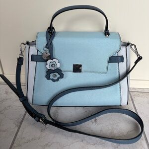 Guess Blue Vegan Leather Shoulder Bag - Hand Bag - Purse